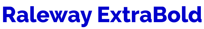 Raleway ExtraBold 字体